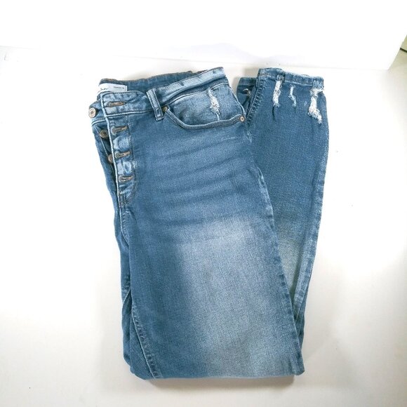 KanCan Women's 4 Button Skinny Jeans Size 31 Blue - Picture 1 of 13